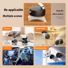 Multifunctional Vacuum Suction Cup Foldable Retractable Double-sided Magnetic Phone Holder