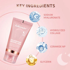 4pcs/set Collagen Jelly Cream Peel-Off Mask Salmon Collagen essence Collagen Overnight Facial Mask Wrapping Firming Moisturizing