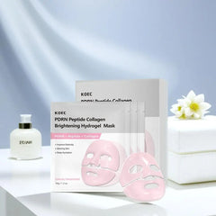 KOEC PDRN Peptide Bio Collagen Hydro-Gel Mask, Snail Mucin & Kojic Acid, Hydro-Gel Sheet Mask for Moisturizing & Pore Care