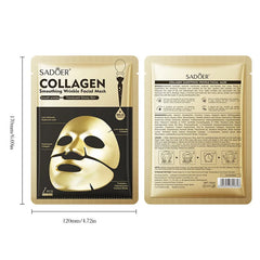 10pcs SADOER Golden Collagen Facial Masks Moisturizing Anti-Aging Anti Wrinkles Face Mask Sheet Collagen Masks Skin Care Product