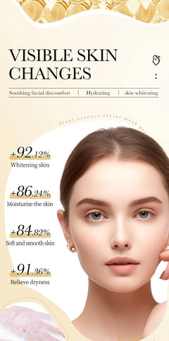 30pcs SADOER 24K Gold Vitamin C Hyaluronic Acid Face Mask Facial Moisturizing Anti Wrinkle Hydrating Facial Masks Skin Care