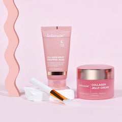4pcs/set Collagen Jelly Cream Peel-Off Mask Salmon Collagen essence Collagen Overnight Facial Mask Wrapping Firming Moisturizing