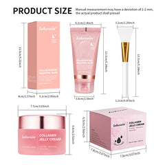4pcs/set Collagen Jelly Cream Peel-Off Mask Salmon Collagen essence Collagen Overnight Facial Mask Wrapping Firming Moisturizing