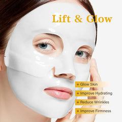 KOEC PDRN Peptide Bio Collagen Hydro-Gel Mask, Snail Mucin & Kojic Acid, Hydro-Gel Sheet Mask for Moisturizing & Pore Care