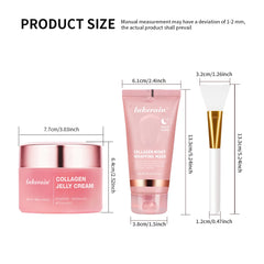 4pcs/set Collagen Jelly Cream Peel-Off Mask Salmon Collagen essence Collagen Overnight Facial Mask Wrapping Firming Moisturizing
