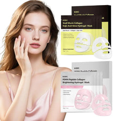 KOEC PDRN Peptide Bio Collagen Hydro-Gel Mask, Snail Mucin & Kojic Acid, Hydro-Gel Sheet Mask for Moisturizing & Pore Care
