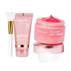 4pcs/set Collagen Jelly Cream Peel-Off Mask Salmon Collagen essence Collagen Overnight Facial Mask Wrapping Firming Moisturizing