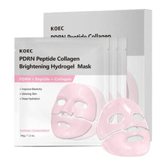 KOEC PDRN Peptide Bio Collagen Hydro-Gel Mask, Snail Mucin & Kojic Acid, Hydro-Gel Sheet Mask for Moisturizing & Pore Care